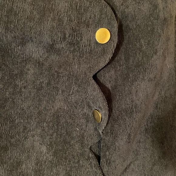 Miami corduroy mini shirt with scalloped front - Picture 2 of 2